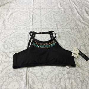Beaded Swim Bikini Top Large